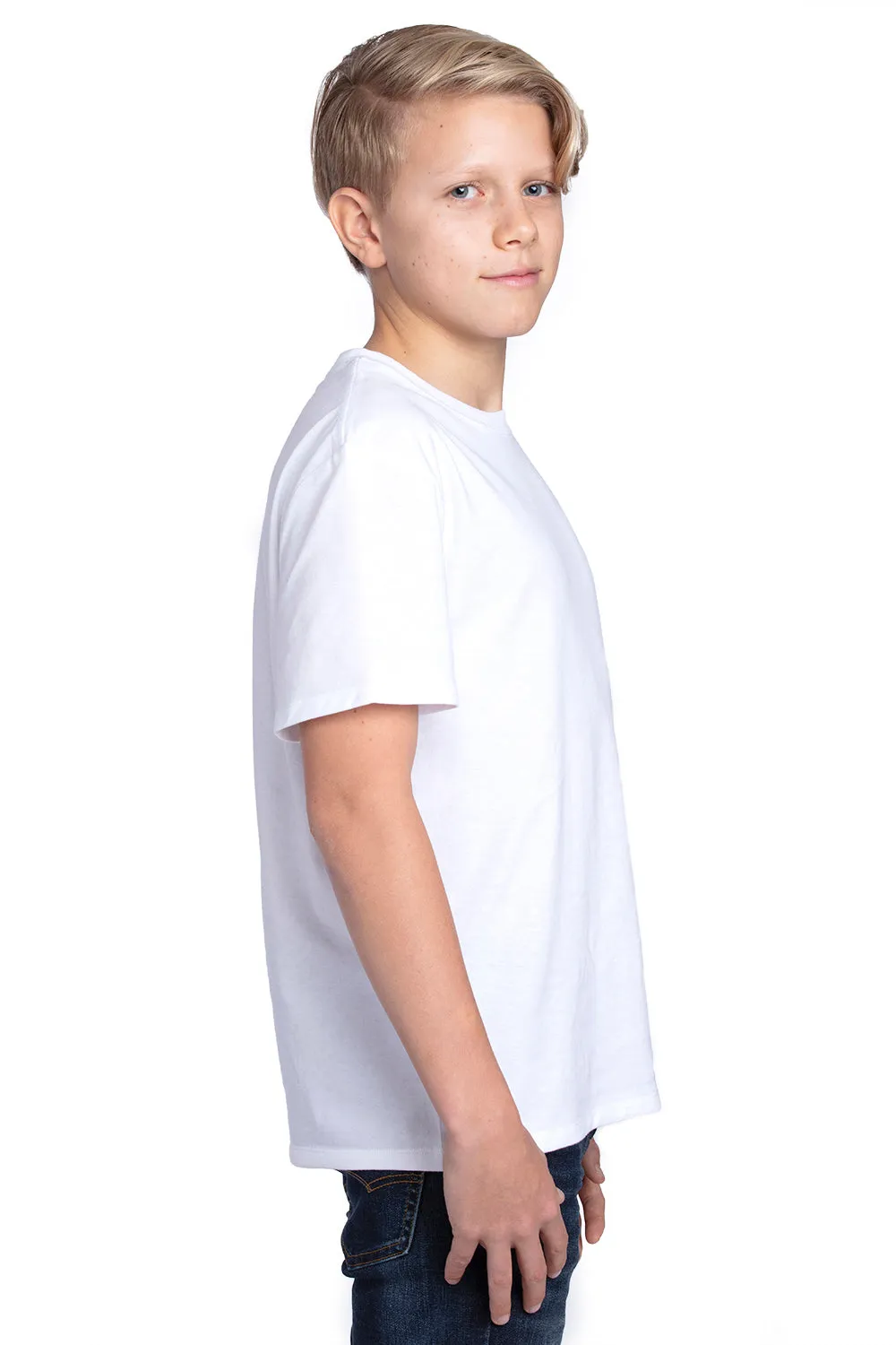 Threadfast Apparel Youth Ultimate Short Sleeve Crewneck T-Shirt - White